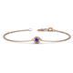1 - Alys (4mm) Round Iolite Solitaire Station Minimalist Bracelet 