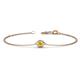 1 - Alys (4mm) Round Yellow Sapphire Solitaire Station Minimalist Bracelet 