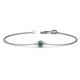 1 - Alys (3.5 mm) Round Lab Created Alexandrite Solitaire Station Minimalist Bracelet 