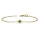 1 - Alys (3.5 mm) Round Lab Created Alexandrite Solitaire Station Minimalist Bracelet 