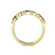 4 - Keva 3.40 mm Smoky Quartz and Lab Grown Diamond 5 Stone Wedding Band 