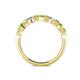 4 - Keva 3.40 mm Peridot and Lab Grown Diamond 5 Stone Wedding Band 