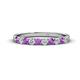 1 - Emlynn 2.70 mm Amethyst and Lab Grown Diamond 10 Stone Wedding Band 