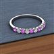2 - Emlynn 2.70 mm Amethyst and Lab Grown Diamond 10 Stone Wedding Band 