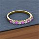2 - Emlynn 2.70 mm Amethyst and Lab Grown Diamond 10 Stone Wedding Band 