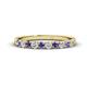 1 - Emlynn 2.70 mm Iolite and Lab Grown Diamond 10 Stone Wedding Band 