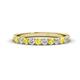 1 - Emlynn 2.70 mm Yellow Sapphire and Lab Grown Diamond 10 Stone Wedding Band 