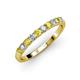 3 - Emlynn 2.70 mm Yellow Sapphire and Lab Grown Diamond 10 Stone Wedding Band 