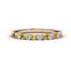 1 - Emlynn 2.70 mm Citrine and Lab Grown Diamond 10 Stone Wedding Band 