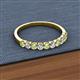 2 - Emlynn 2.70 mm Peridot and Lab Grown Diamond 10 Stone Wedding Band 