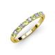 3 - Emlynn 2.70 mm Peridot and Lab Grown Diamond 10 Stone Wedding Band 