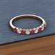 2 - Emlynn 2.70 mm Ruby and Lab Grown Diamond 10 Stone Wedding Band 