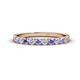 1 - Emlynn 2.70 mm Tanzanite and Lab Grown Diamond 10 Stone Wedding Band 