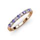 3 - Emlynn 2.70 mm Tanzanite and Lab Grown Diamond 10 Stone Wedding Band 