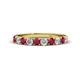 1 - Emlynn 3.00 mm Ruby and Lab Grown Diamond 10 Stone Wedding Band 