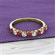2 - Emlynn 3.00 mm Ruby and Lab Grown Diamond 10 Stone Wedding Band 