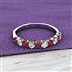 2 - Emlynn 3.00 mm Ruby and Lab Grown Diamond 10 Stone Wedding Band 