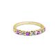 2 - Macie 2.00 mm Amethyst and Lab Grown Diamond Wedding Band 