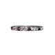 1 - Macie 2.00 mm Red Garnet and Lab Grown Diamond Wedding Band 