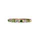 1 - Macie 2.00 mm Green Garnet and Lab Grown Diamond Wedding Band 