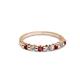 2 - Macie 2.00 mm Ruby and Lab Grown Diamond Wedding Band 