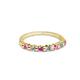 2 - Macie 2.00 mm Pink Sapphire and Lab Grown Diamond Wedding Band 