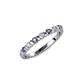 3 - Macie 2.00 mm Iolite and Lab Grown Diamond Wedding Band 