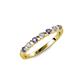 3 - Macie 2.00 mm Iolite and Lab Grown Diamond Wedding Band 