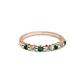 2 - Macie 2.00 mm Emerald and Lab Grown Diamond Wedding Band 
