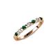 3 - Macie 2.00 mm Emerald and Lab Grown Diamond Wedding Band 