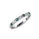 3 - Macie 2.00 mm Blue Diamond and White Lab Grown Diamond Wedding Band 