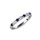 3 - Macie 2.00 mm Blue Sapphire and Lab Grown Diamond Wedding Band 