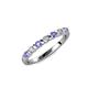 3 - Macie 2.00 mm Tanzanite and Lab Grown Diamond Wedding Band 