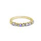 2 - Macie 2.00 mm Tanzanite and Lab Grown Diamond Wedding Band 