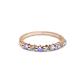 2 - Macie 2.00 mm Tanzanite and Lab Grown Diamond Wedding Band 