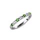 3 - Macie 2.00 mm Green Garnet and Lab Grown Diamond Wedding Band 