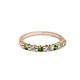 2 - Macie 2.00 mm Green Garnet and Lab Grown Diamond Wedding Band 