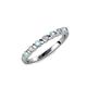 3 - Macie 2.00 mm Aquamarine and Lab Grown Diamond Wedding Band 