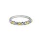 2 - Macie 2.00 mm Yellow Sapphire and Lab Grown Diamond Wedding Band 