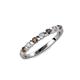 3 - Macie 2.00 mm Smoky Quartz and Lab Grown Diamond Wedding Band 