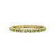 1 - Gracie 2.00 mm Round Peridot and Lab Grown Diamond Eternity Band 