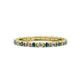 1 - Gracie 2.00 mm Round London Blue Topaz and Lab Grown Diamond Eternity Band 