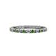 1 - Gracie 2.00 mm Round Green Garnet and Lab Grown Diamond Eternity Band 
