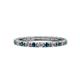 1 - Gracie 2.00 mm Round Blue Diamond and White Lab Grown Diamond Eternity Band 