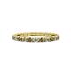 1 - Gracie 2.00 mm Round Smoky Quartz and Lab Grown Diamond Eternity Band 