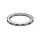 2 - Gracie 2.00 mm Round Blue Diamond and White Lab Grown Diamond Eternity Band 