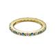 2 - Gracie 2.00 mm Round London Blue Topaz and Lab Grown Diamond Eternity Band 
