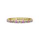 1 - Gracie 2.30 mm Round Amethyst and Lab Grown Diamond Eternity Band 