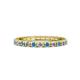1 - Gracie 2.30 mm Round Blue Topaz and Lab Grown Diamond Eternity Band 