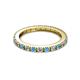 2 - Gracie 2.30 mm Round Blue Topaz and Lab Grown Diamond Eternity Band 